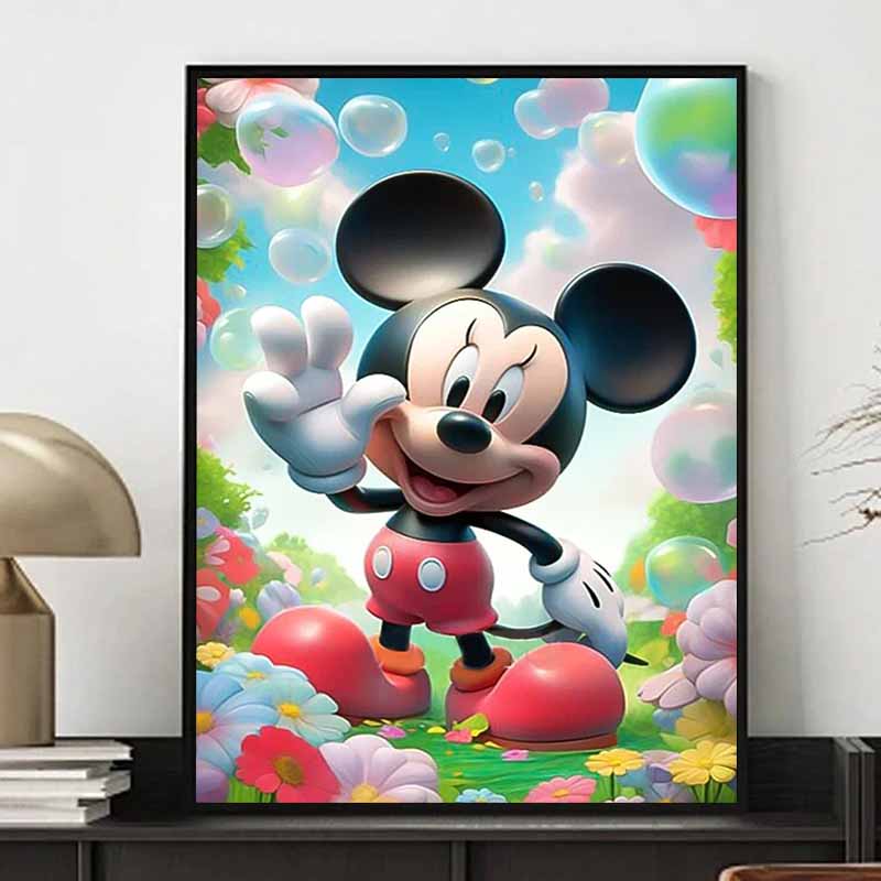 Disney Алмазная живопись, Сад с мыльными пузырями Микки, Тема исцеления, Иллюстрация, Милый, Сделай сам, Мозаика из страз, Набор для вышивания крестом, Вышивка, Подарок, Декор для дома