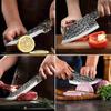 7Pcs Professional Kitchen Chef Knife Set Handmade Forged Cutting Knife Boning Duck Fish Scissors Stainless Steel Chef Knife