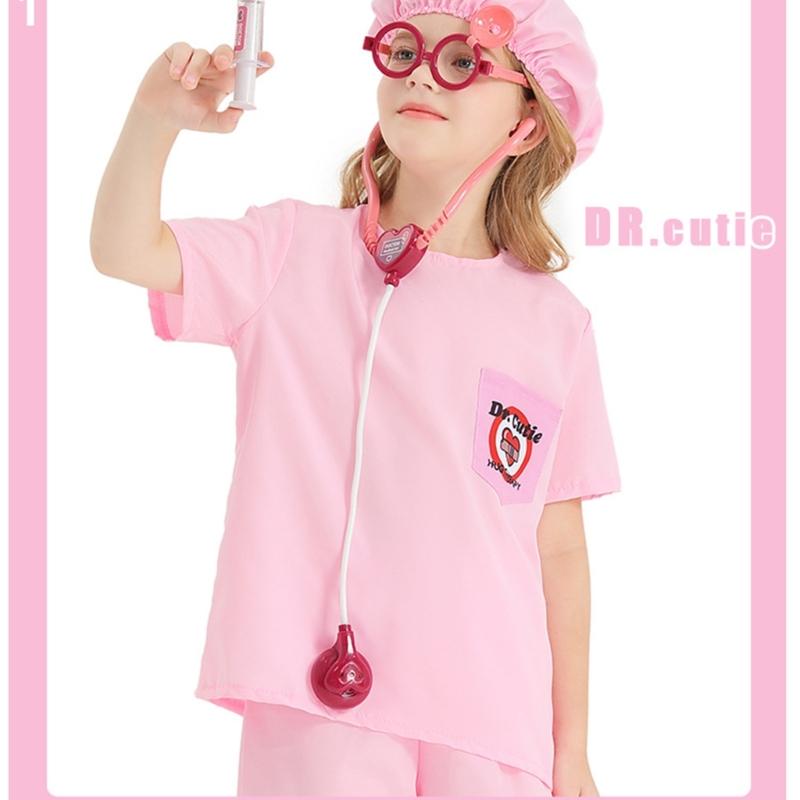 Doctor Role Play Dress Up Kit Doctor Pretend Play Costume with Stethoscope Doctor Coat Kit Halloween Doctor Costumes