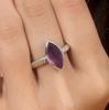 Amethyst Gemstone Ring, Solid 925 Sterling Silver, Birthstone Ring, Designer Ring, Handmade Ring, Partywear Ring