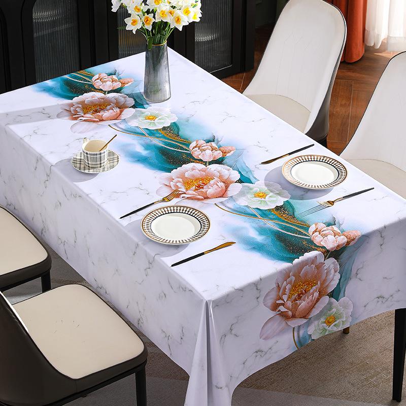 Plum Blossom Tablecloth High-temperature Resistant Waterproof and Oil Resistant Household Tablecloth Coffee Table Cloth