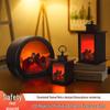 LED Charcoal Flame Fireplace Ornament: Creative Small Candlestick for Home Decoration
