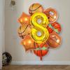 9Pcs Giant 22 Inch Basketball Birthday Star Sports Party Supplies Basketball Balloons  Boys
