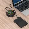 RGB Backlight USB 2.0 Hub Extend Multi Splitter Adapter Mouse Keyobard Printer
