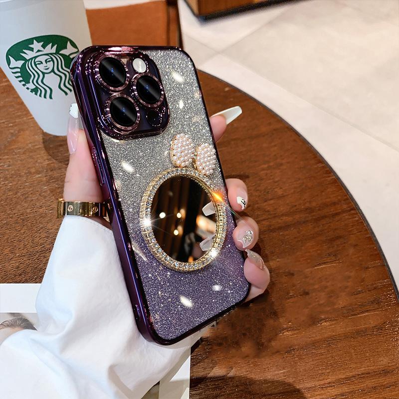 Подходит для чехла мобильного телефона VIVO X100pro Y78 модный жемчужный зеркальный V30 Lite новый гальванизированный силиконовый мягкий