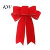 Large Christmas Wreath Decor Flocked Bow Decoration, Velvet Red Ribbon for Holiday Tree Soft Decorations Topper Gift Box Packaging And Embellishment,