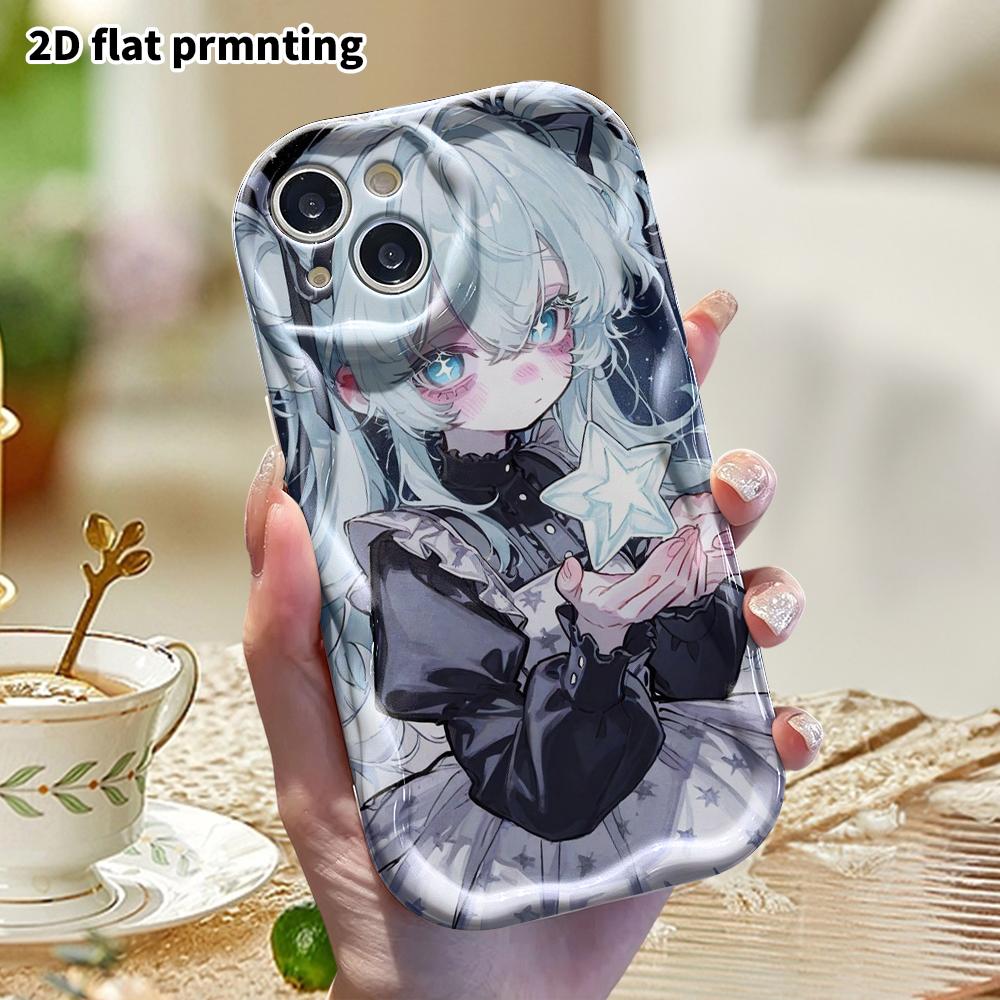 Чехол для телефона: 2D плоский дизайн, подходит для iPhone 12 Pro до 18, украшение для телефона, готический стиль со звездой, идеально для подарков на Хэллоуин и Рождество