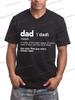 Мужская футболка ПАПА Существительное с принтом с коротким рукавом летняя удобная уличная мода V-образный вырез футболки подарки на день рождения отца мужская футболка