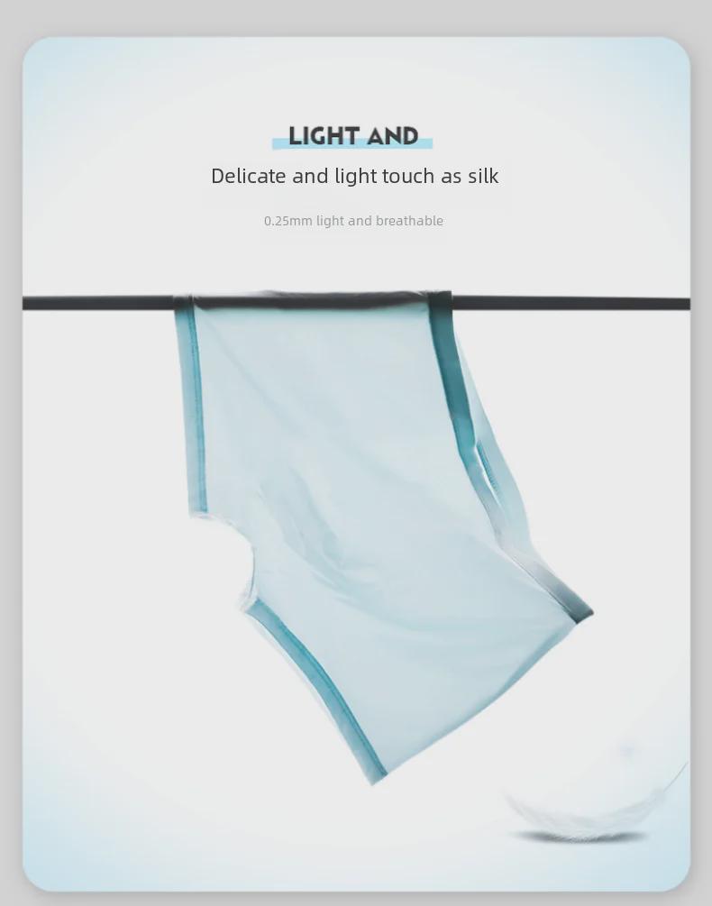Мужские летние ультратонкие прозрачные трусы-боксеры Ice Silk 3D Punching