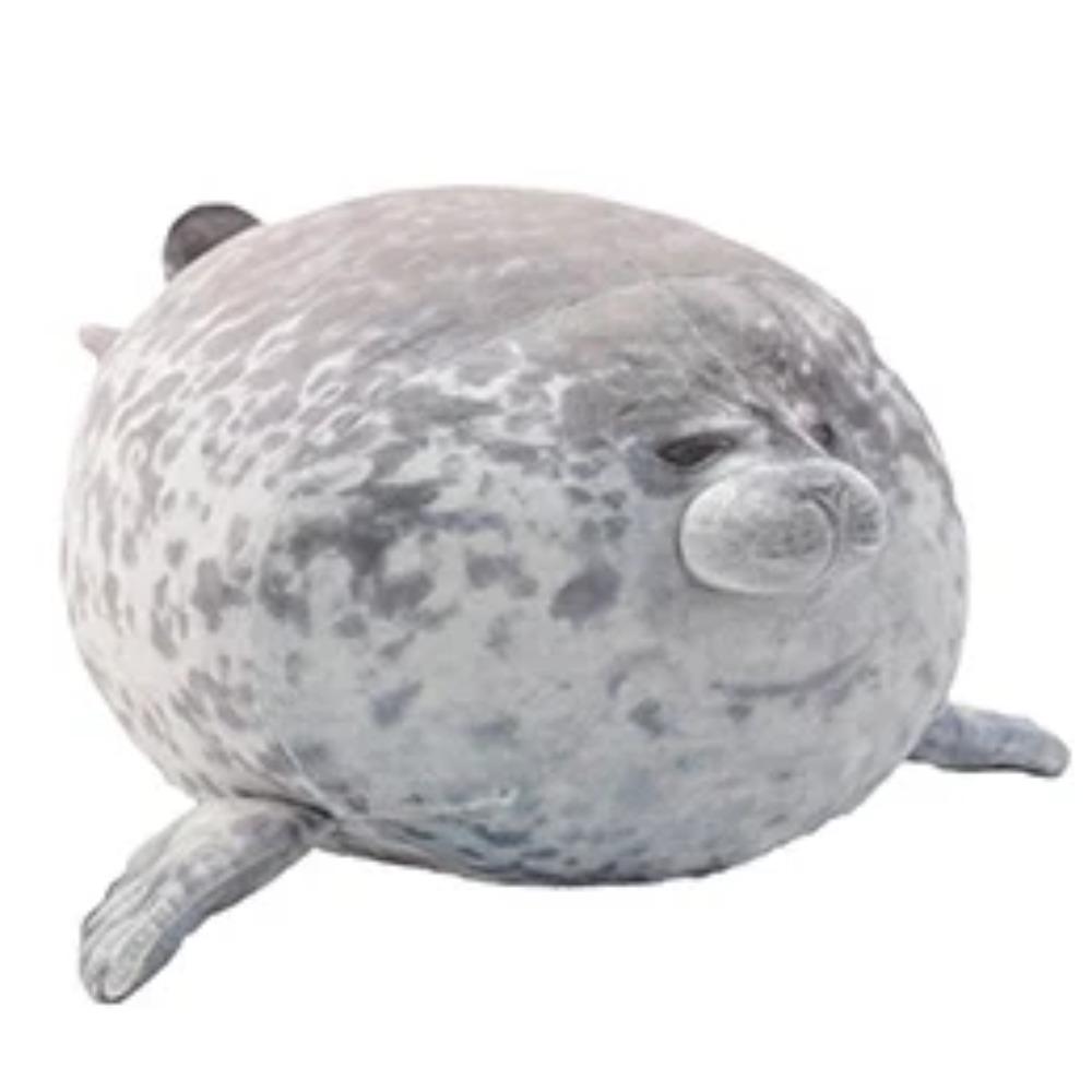 30~80см Мягкий плюшевый пухлый морской котик, набивная кукла водного животного, утешительный подарок на день рождения, белый серый