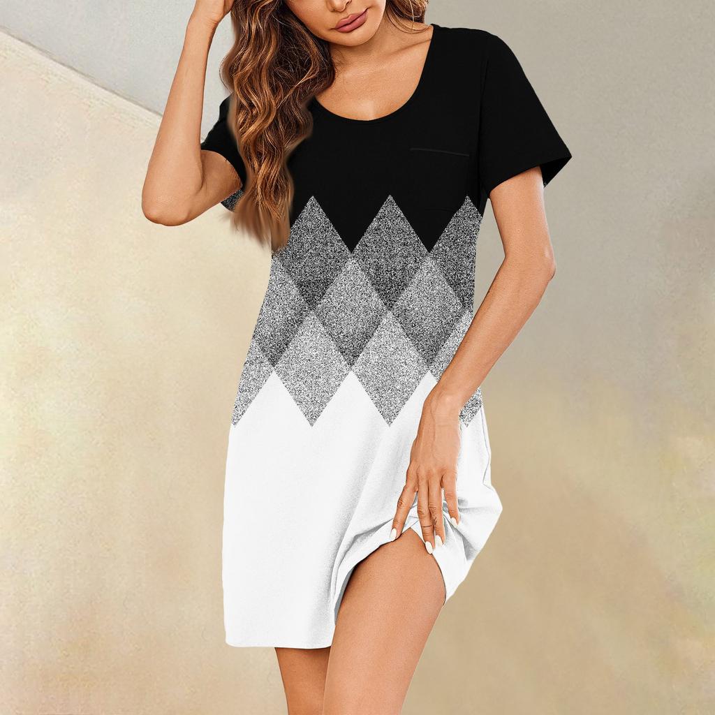 Женские летние платья с коротким рукавом, льняные повседневные футболки, пляжные платья-миди, сарафаны с карманами