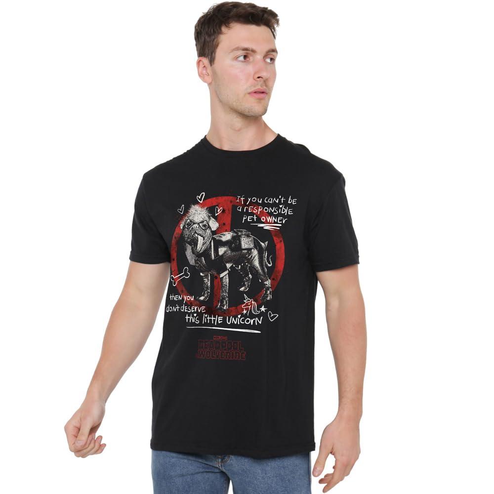 Deadpool & Wolverine Mens Dogpool Unicorn T-Shirt
