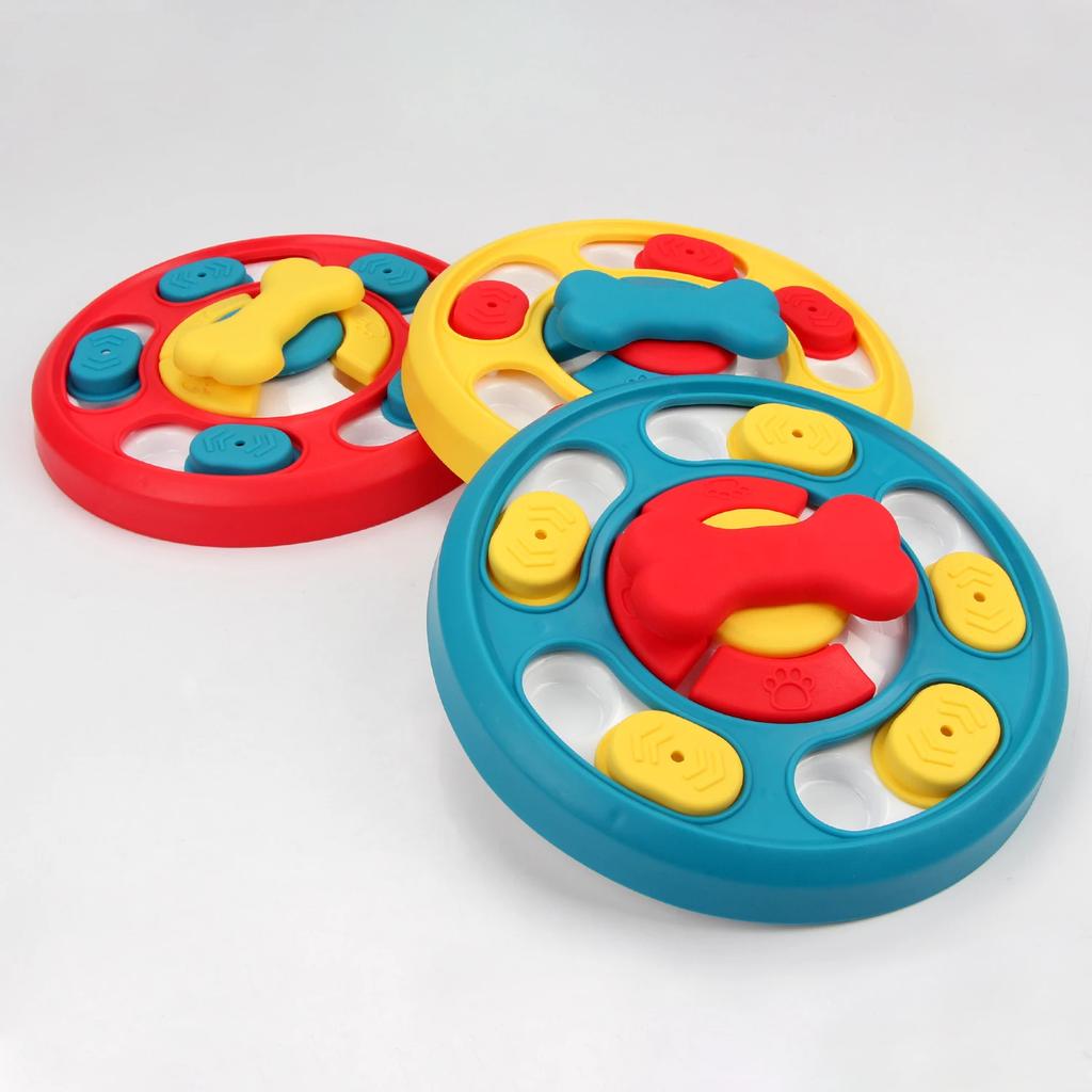 Игрушки-головоломки для собак Медленная кормушка Интерактивное увеличение интеллекта щенка Диспенсер для еды Посуда, которая не дает удушьям Собачья лизунья Товары для животных