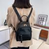 Casual Small Backpack Women's Backpack Fashion New Trendy Korean Version Large Capacity Fashion Pu Schoolbag Travel Bag Women
