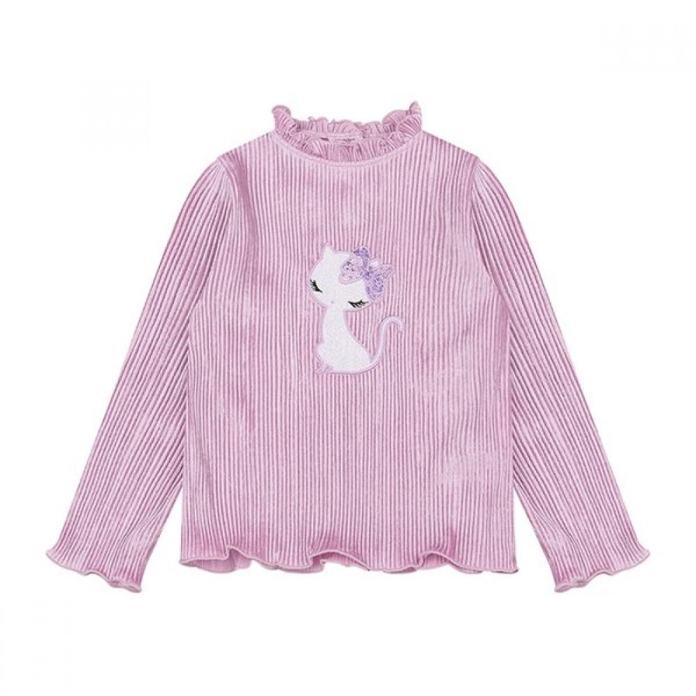 French CaT VelveT PleaTs T shirT q64ddT292
