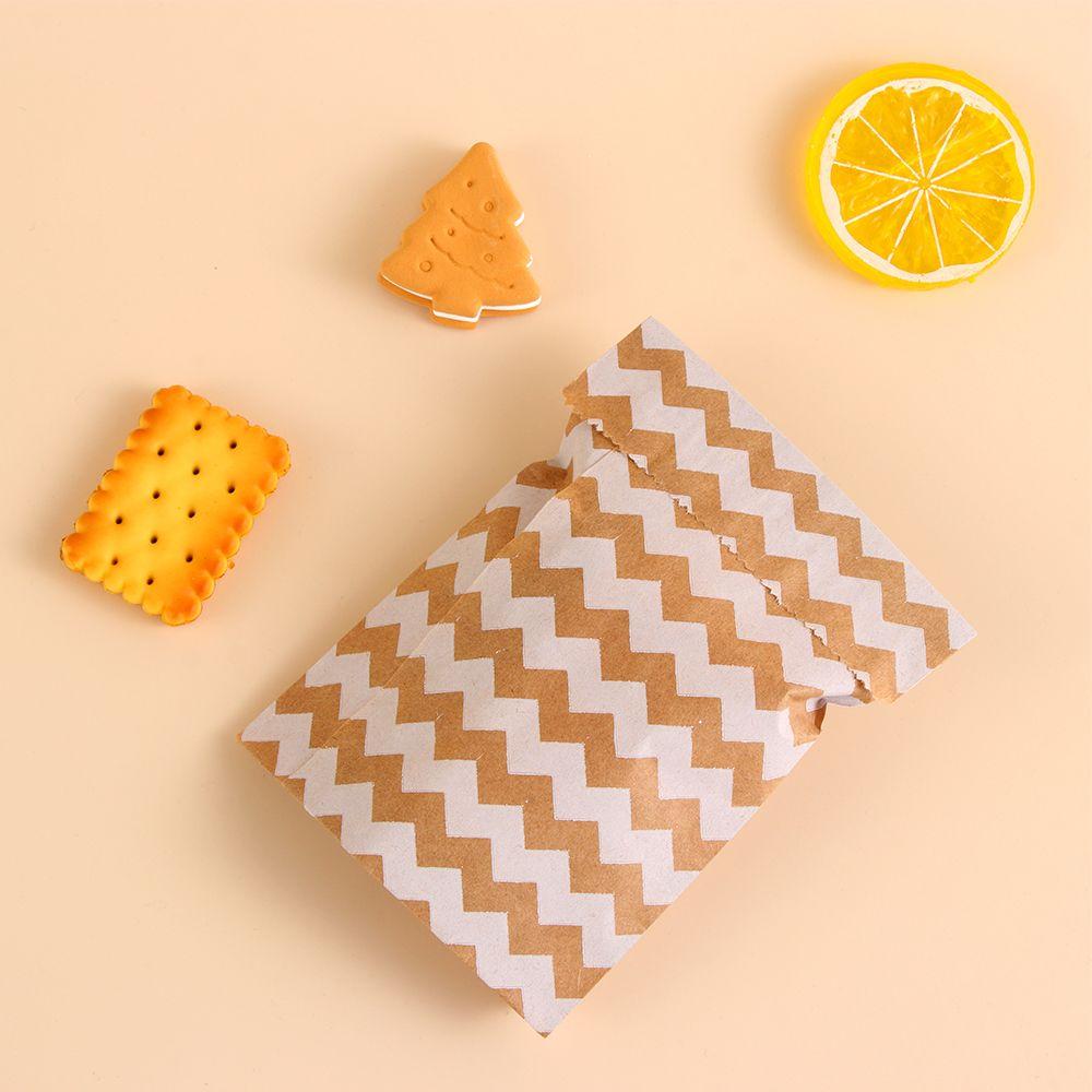 Pastry Tool Wrapping Supplies Wave Dot Candy Biscuit Bags Kraft Paper Bag Packing Pouch Popcorn Bag