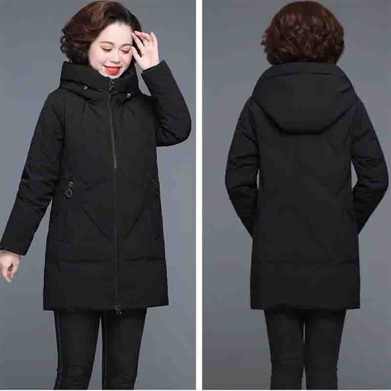 WTEMPO Женская одежда на хлопковой подкладке, утепленные пальто средней длины, зимняя куртка больших размеров, зимняя одежда для мам, стеганые куртки, теплая парка
