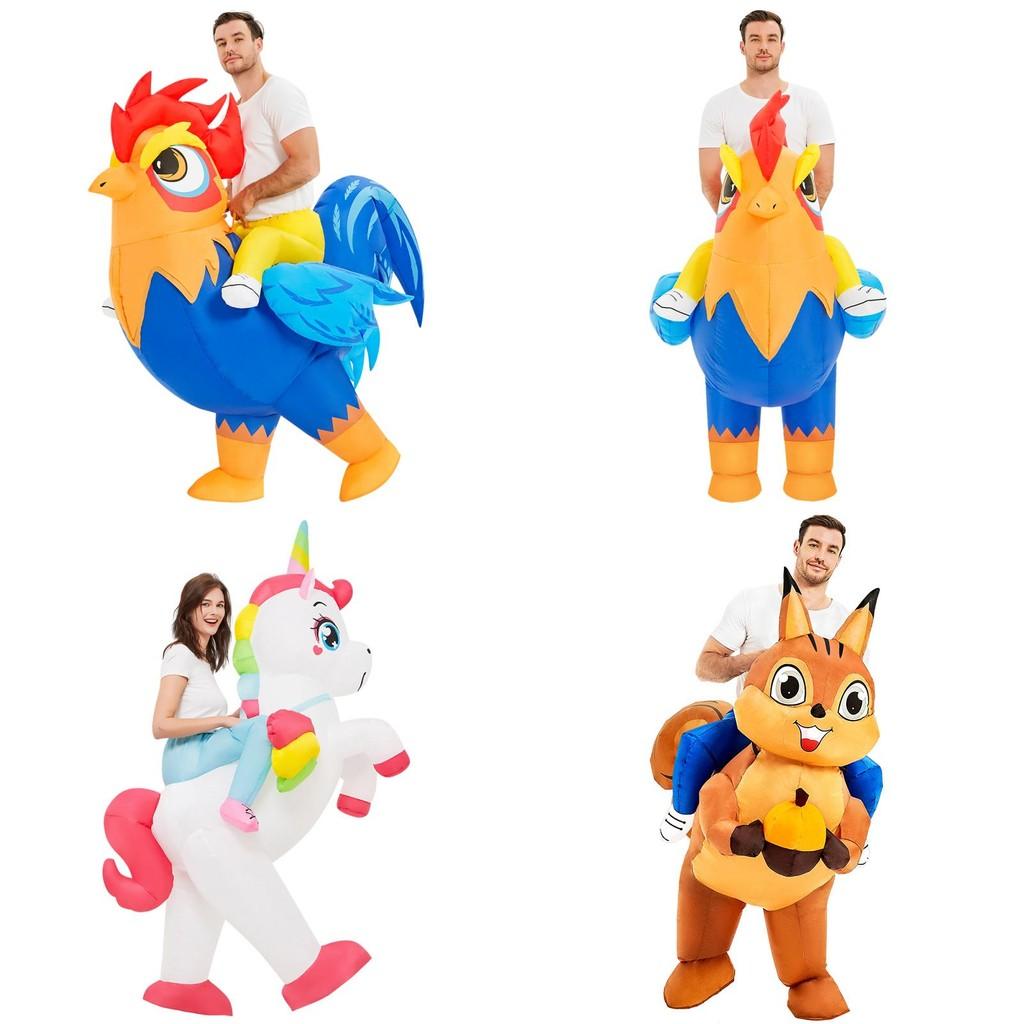 Cartoon Unicorn Squirrel Elk Chicken Costume With Sewing Craft For Childrens Party And Performance