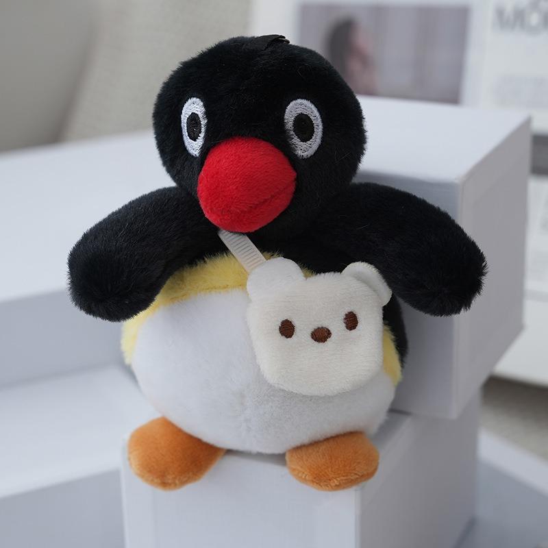 16cm Cute Fat Penguin Plush Pendant Soft Penguin Keychain Stuffed Toy for Backpacks Ornaments Birthday Gift Car Key Hanging Toy.