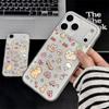 Блестящий мультяшный чехол для телефона с животными для iPhone 11 до 17 Pro Max, Милый и мягкий