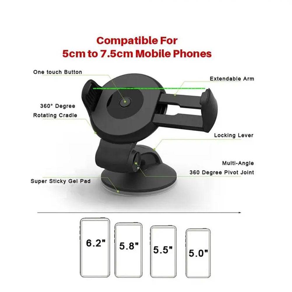 Универсальный держатель для мобильного телефона в машину, подставка на лобовое стекло, держатель для смартфона, гарнитура, GPS, поворотный кронштейн для смартфона