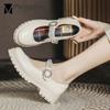 Модный ремень со стразами для женщин с пряжкой на ремне в стиле Лолиты, туфли на толстой подошве, мокасины на плоской подошве для девочек, мокасины большого размера для женщин, джинсы Мэри