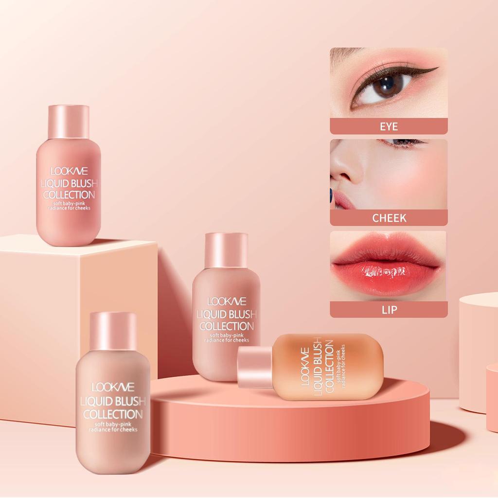 Liquid Blusher Multifunctional Lip Cheek Moisturizing Brightening Blush A Small Bottle Style 12g