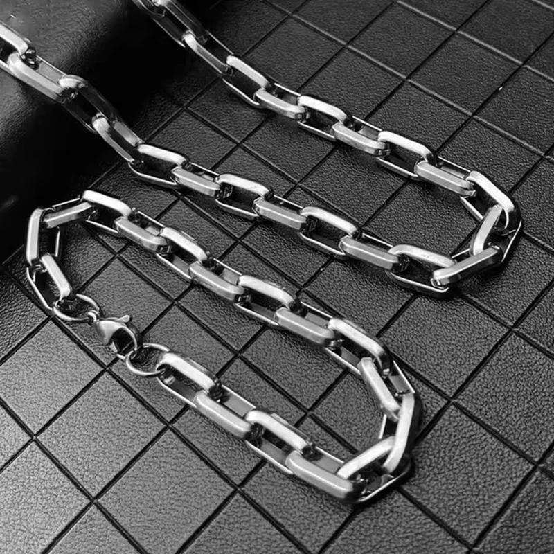 Модные мужские простые браслеты-цепочки из нержавеющей стали для мужчин, унисекс, наручные украшения, подарки, панк, металл, хип-хоп, парные украшения