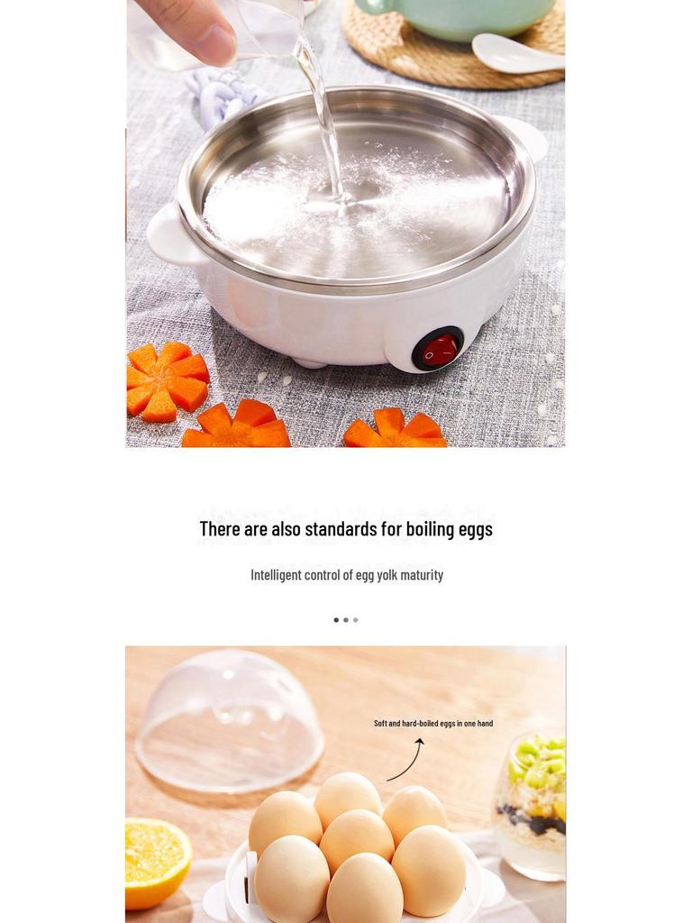 Multifunctional Egg Steamer: Multi-layer Breakfast Machine with Anti-Dry Burning Feature and Automatic Power Off, Mini Egg Boiling Pot.