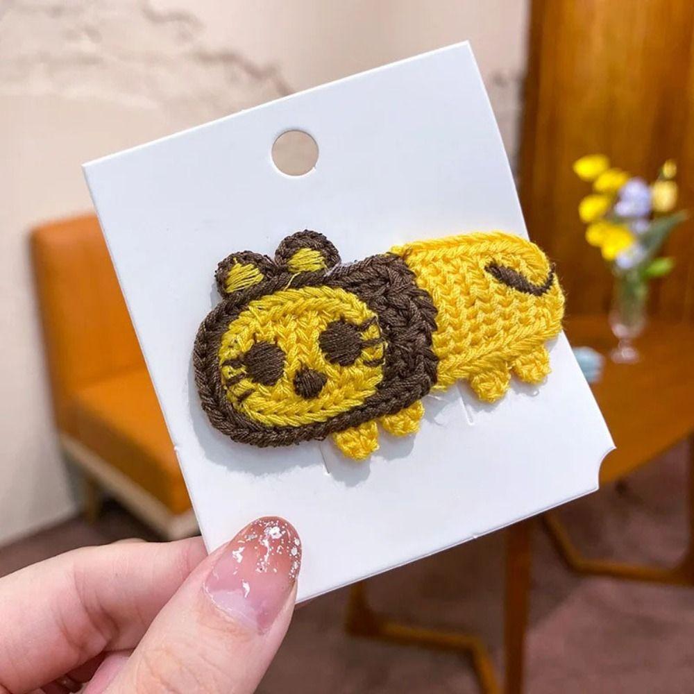 Knitted Plush Cartoon Fruit Hairclips Colourful Kids Hair Accessories Children's Hair Clip