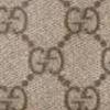 Gucci GG Emblem Iconic Brand Logo Print Coated Canvas Card Holder Women's Beige and Dark Brown