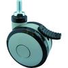 TRUSCO Threaded Double Wheel Elastomer Swivel Caster, Wheels, Stopper, 100mm, M10, TDGGS100-M12