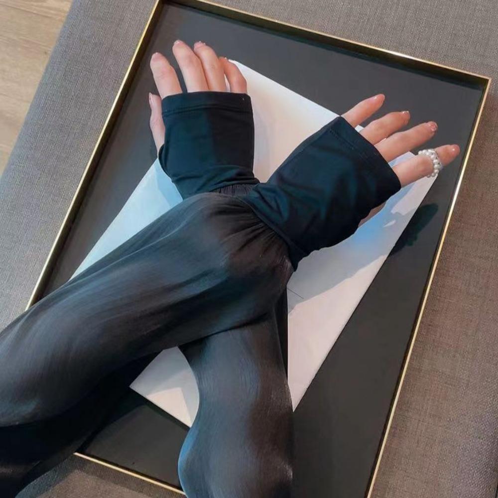 Ice Silk Sun-protective Sleeves Anti-UV Arm Sleeves Fashion Arm Cuff Cover Women Men