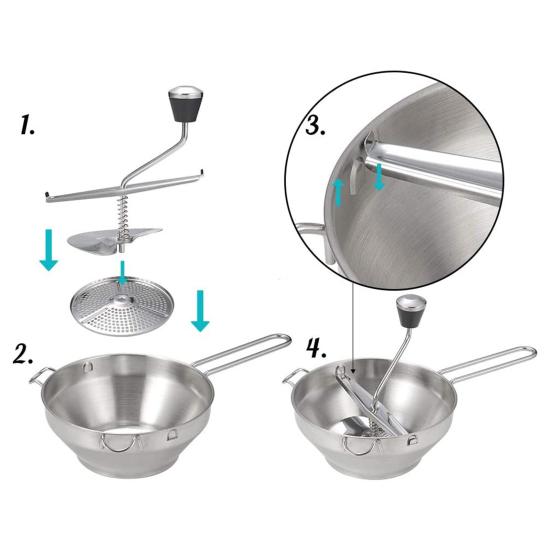 Stainless Steel Potato Grinding Mill Stable Structure Safe 3 Milling Plate Blender