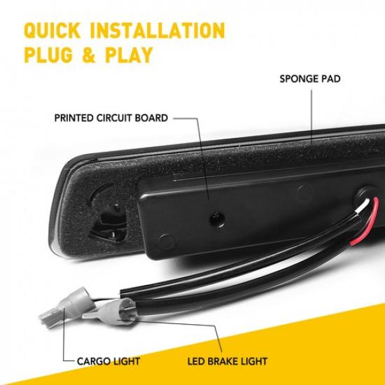 For Ford F150 09-14 Smoked LED Third 3rd Light Brake Cargo Lamp Super Bright New