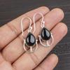 Кабошон Черный Оникс 925 Стерлинговое Серебро Серьги, Ювелирные Изделия Серьги с Драгоценными Камнями Ручной Работы, Подарки для Жены Новые Серьги