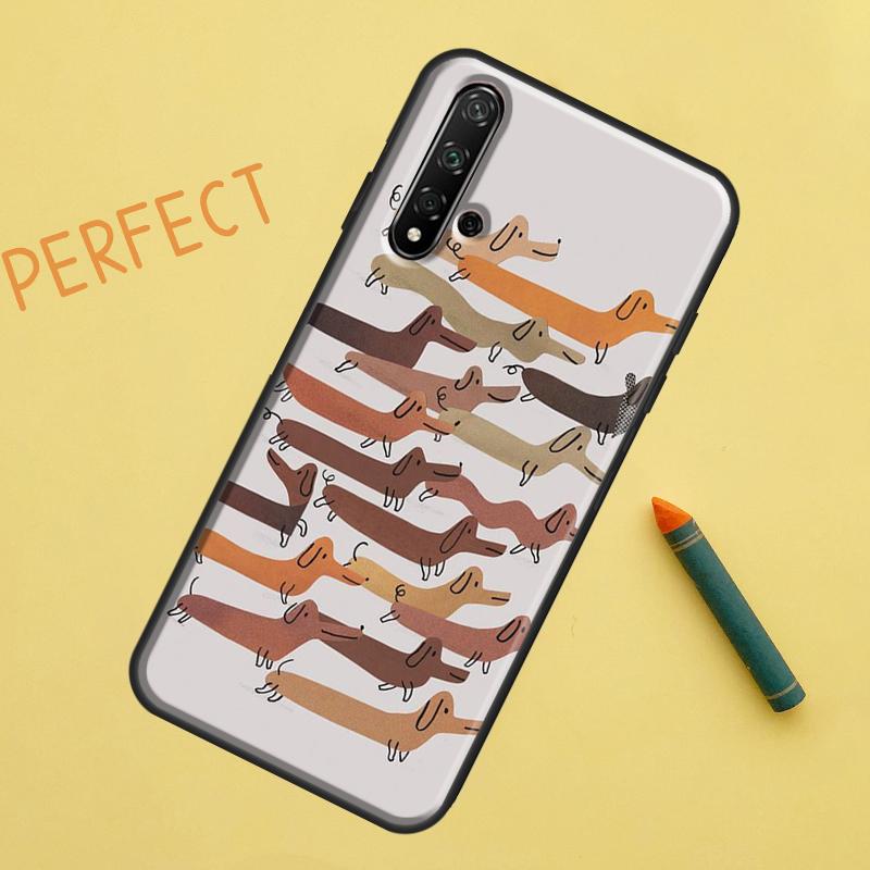 Милый такса Собака Горячий Для Huawei Nova Y91 Y70 Y72 Y73 Y60 Y90 Y61 8i 7i 11i 12i 12s 9 10 SE P20 P30 P40 Lite Чехол