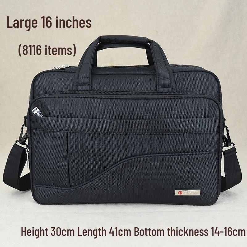 Мужской холщовый деловой портфель большой вместимости для ноутбука и документов — дорожная сумка-мессенджер.