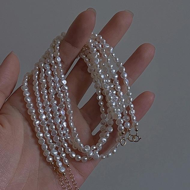 S925 Sterling Silver Baroque Pearl Necklace - Lightweight Luxury Choker for Women