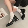 Fashion Woman Pu Leather Soft Bottom Platform Loafers Female Autumn New Thick Heels Oxfords Shoes Women Bows Slip On Brown Chunky Pumps