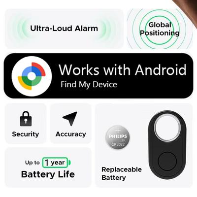 GPS-трекер для устройств Android Метка Работает с приложением Google 'Find Hub' Поиск ключей Питомец Умная метка для сотовых телефонов Samsung Pixel