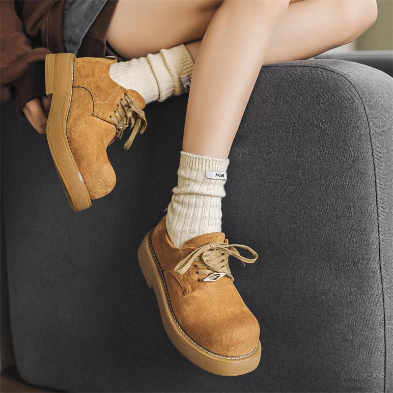 Туфли дерби для пожилых, для поездок на работу, с большой носочной частью, парная обувь, увеличивающая рост, ретро, рабочие туфли, повседневная кожаная обувь для поездок на работу 1077-J