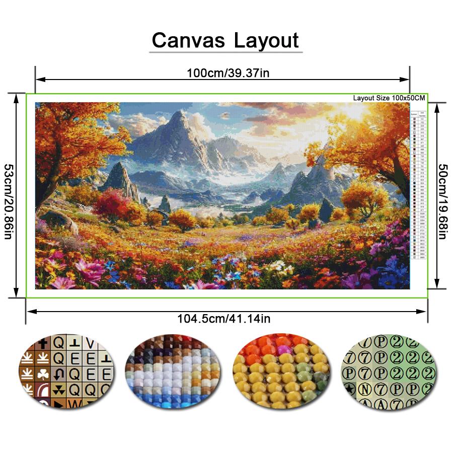 Diamond Mosaic Natural Mountain Scenery Large Size Diy Diamond Painting Full Drill Landscape Jewelry Cross Stitch Kits Wall Decor