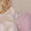 Fresh and Sweet Butterfly Pearl Necklace for Women's New Style Autumn and Winter Necklace