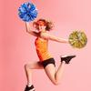 Cheerleading Bouquet Metallic Foil Hand Flowers Kids Teens Sports Team Ball Game Cheerleader Streamers Pom Poms