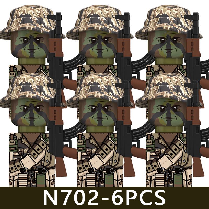 WW2 Military US Cavaleiros Soldier Figures Building Blocks Infantry Medical Warrior Accessories Guns Army Bricks Toys Gifts Boys