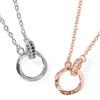 Pair Necklace Couple Present Stainless Steel Jewelry Necklace Set of 2 [felicitations] Men's Women's BR-J066 (MSB&LPW)