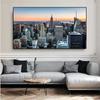 Nordic New York World City Building Canvas Painting Sunset Night Landscape Posters and Prints Wall Pictures Home Decor No Frame