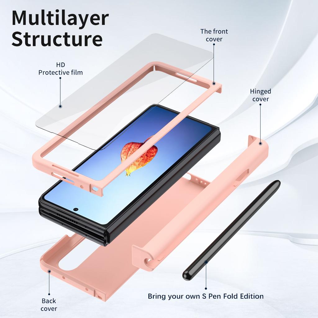 Складной чехол из стеклянной пленки с полной защитой для Samsung Galaxy Z Fold4 5g Fold3 Fold2 Fold 4 Zfold4 Fold 3 2 S, чехлы-держатели для ручек