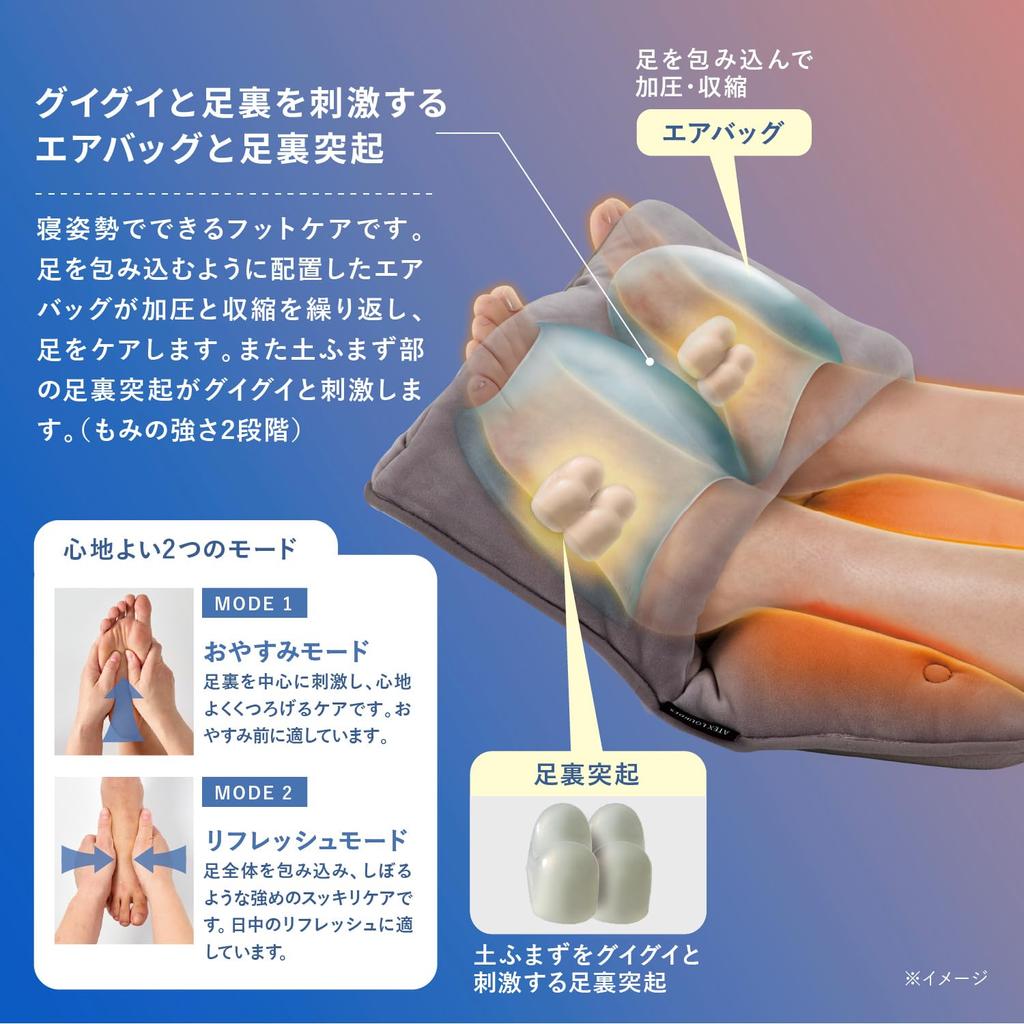 ATEX Body Care Products Foot Sole Heater Vibration Warm Good Night Foot Care Gray AX-HX123gr